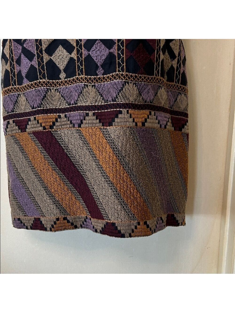 Free People Multicolor Aztec Embroidered Mini Dress size S - Picture 5 of 11
